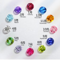 Shangjie OEM benutzerdefinierte Name 12-Farben Geburtsstein-Mutter Halskette für Frauen Kristallschmuck Diseure Halsketten